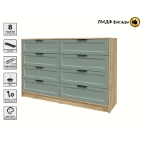 Kомод Тренд КТ-К157 (Дуб золотой ЛДСП/ Мята ЛМДФ) Ш1565 В1020 Г451